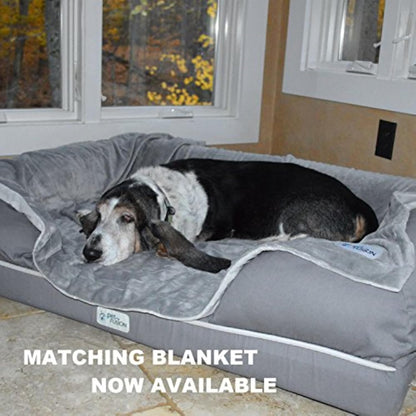 Petfusion Ultimate Dog Bed, Orthopedic Memory Foam, Multiple Sizes and Colors, Medium Firmness Pillow, Waterproof Liner, YKK Zippers, Breathable 35% Cotton Cover